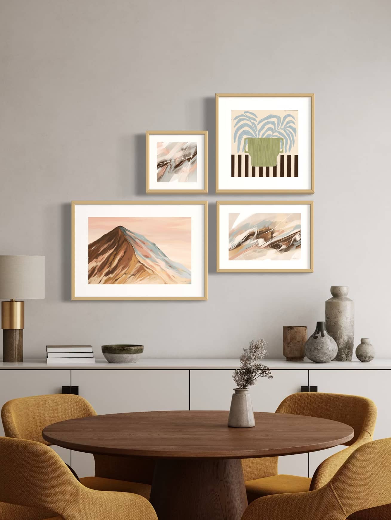 Painted Horizons – 4’lü Poster Tablo Seti