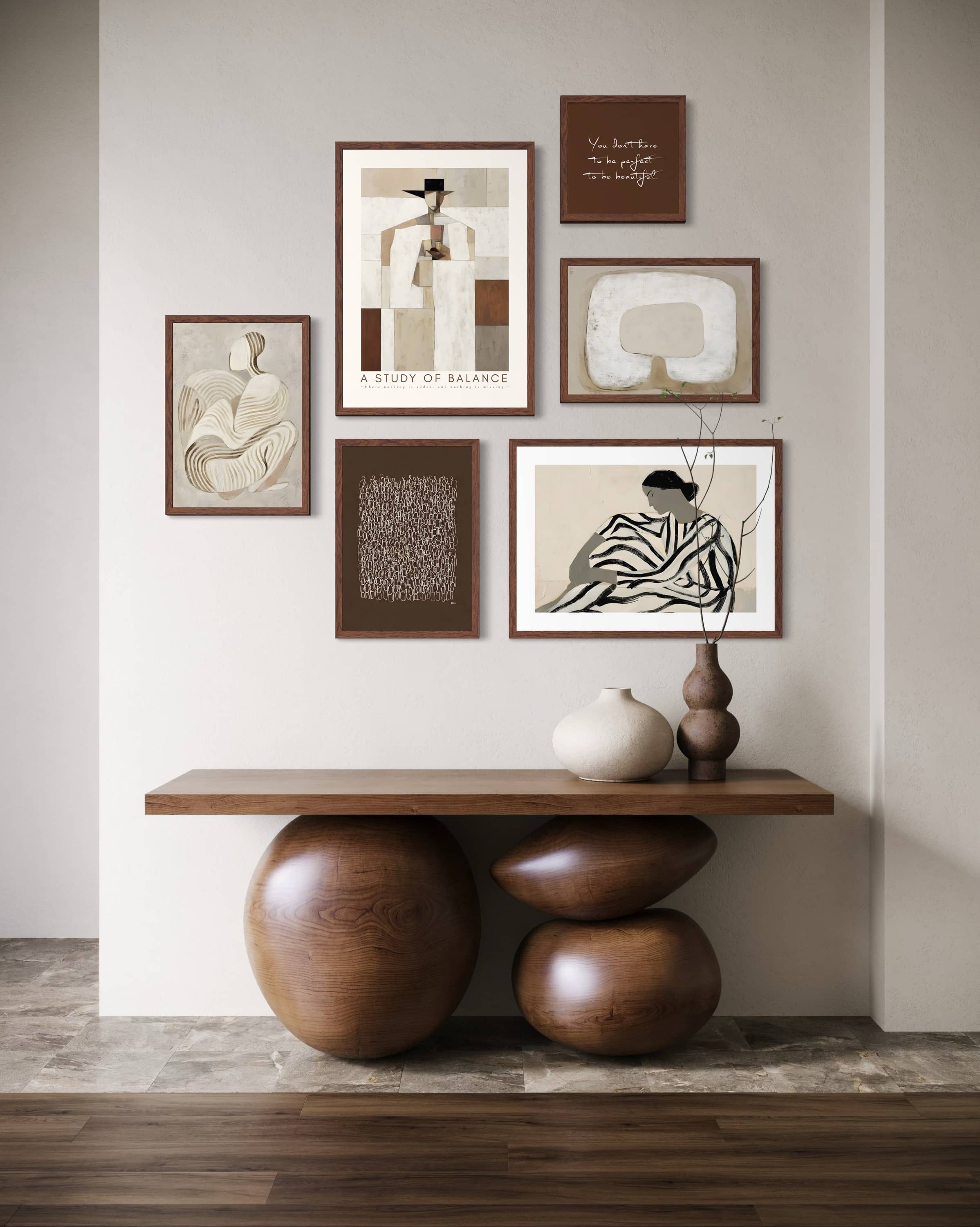 "Timeless Forms" 6'lı Poster Tablo Seti