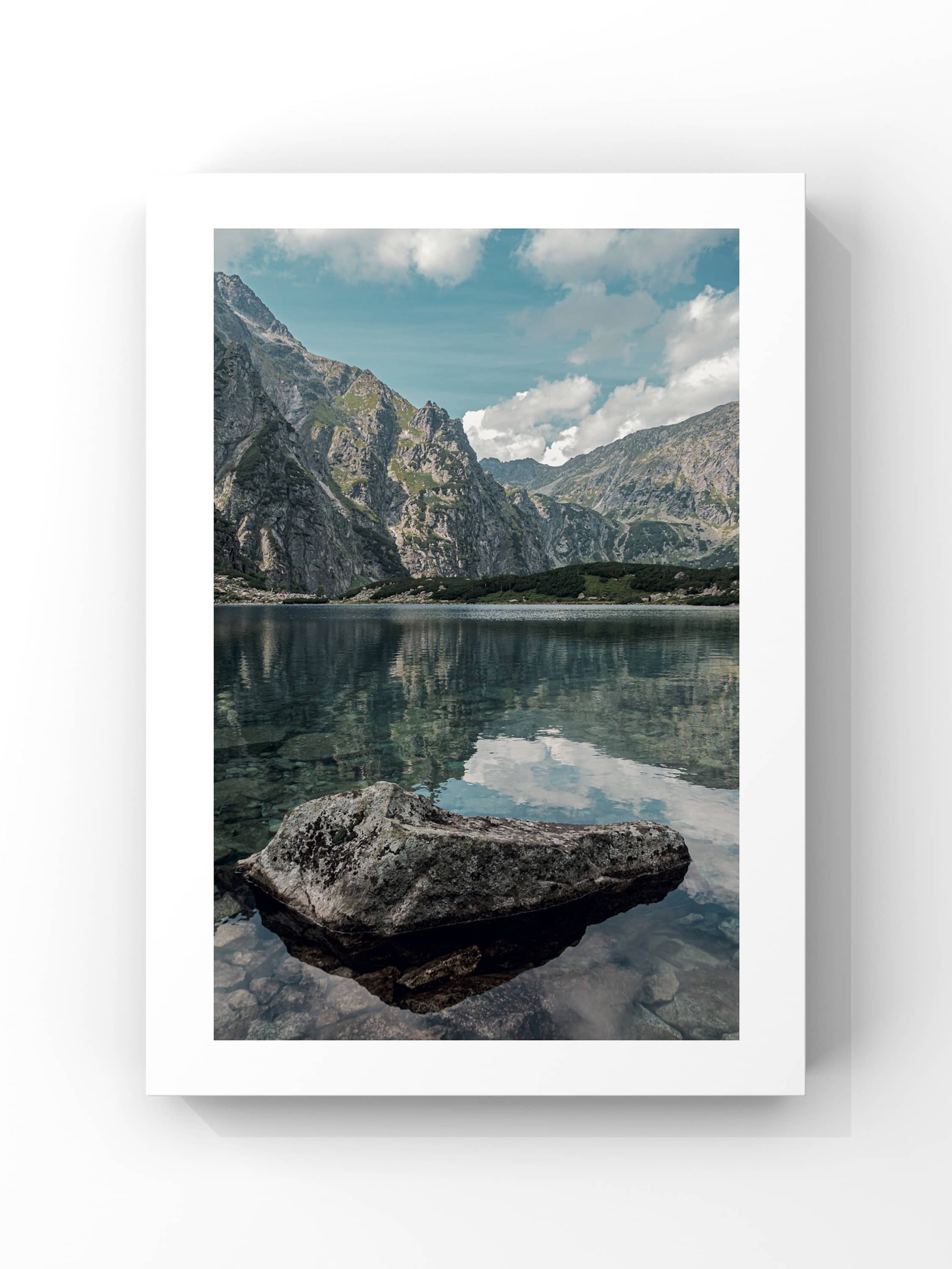 Lake View Seri 1 – Dağ Manzarası & Gökyüzü Yansımaları Poster Tablo
