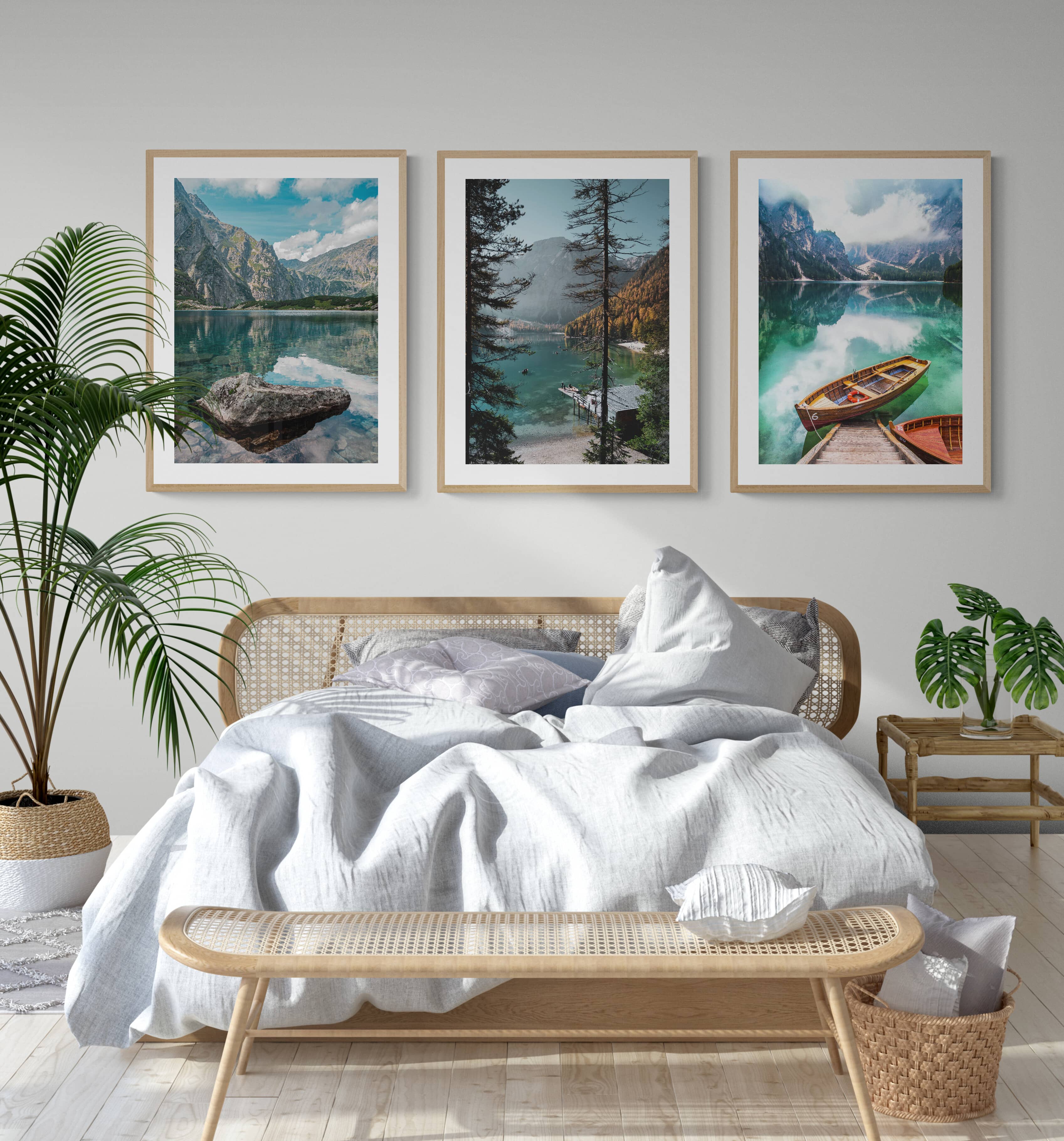 Lake View 3'lü Poster Tablo Seti