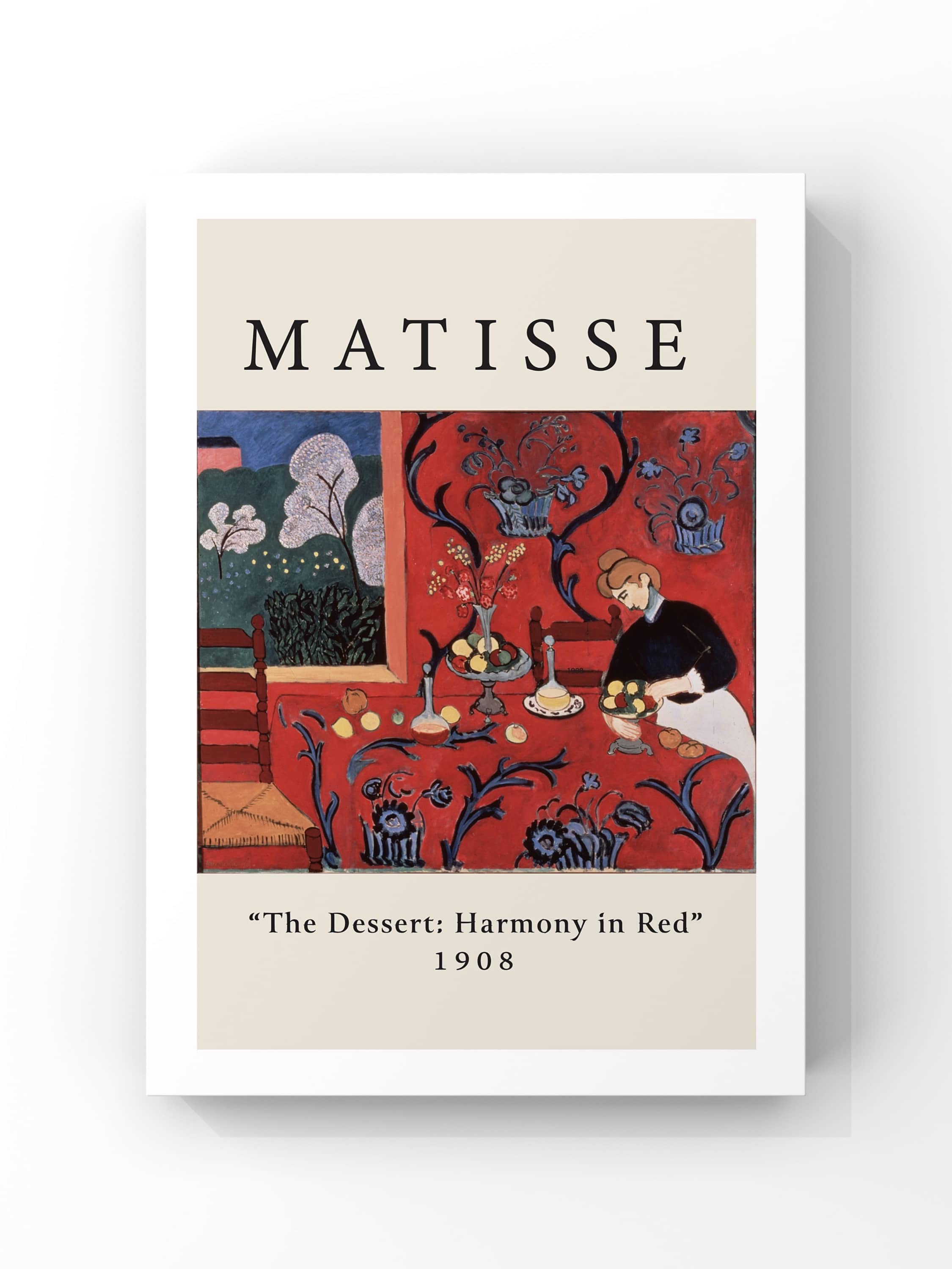 Henri Matisse - The Dessert - Harmony in Red Poster Tablo