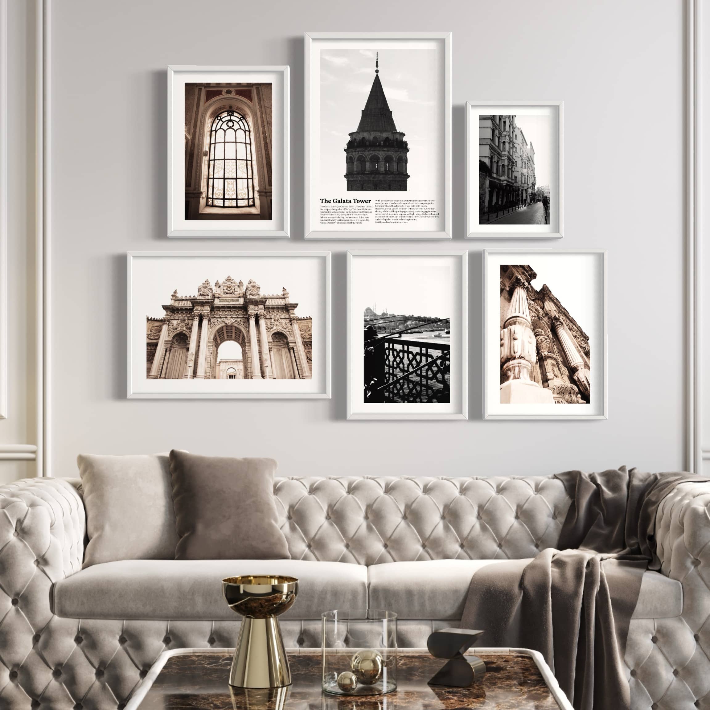 "İstanbul Collection " 6'lı Basic Poster Tablo Seti