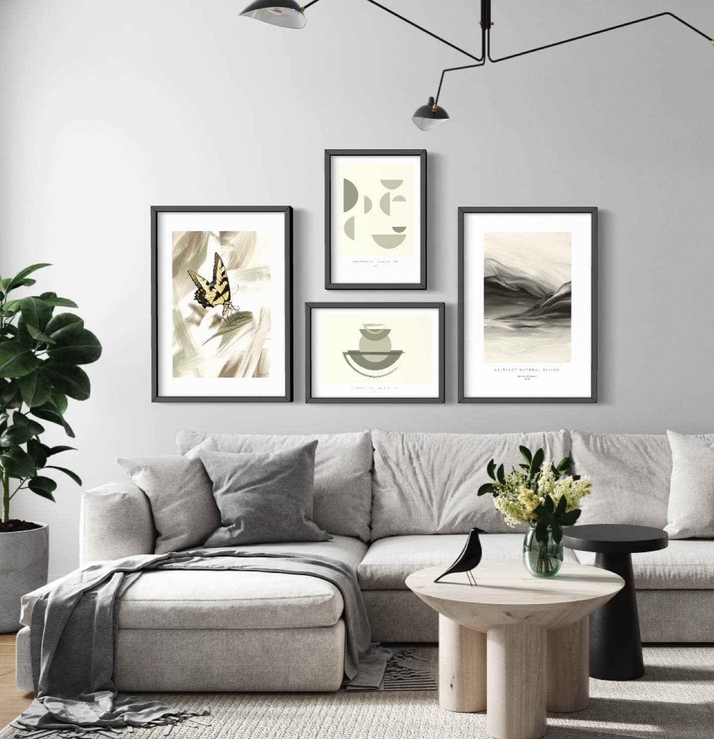 Butterfly 4'lü Poster Tablo Seti