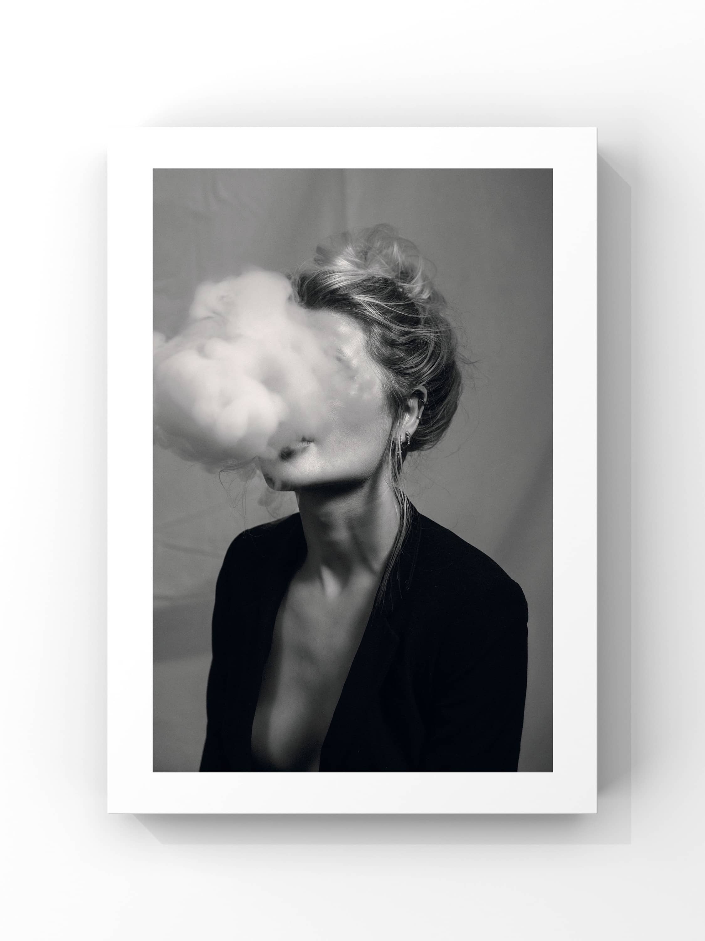 Clouded Mind – Siyah Beyaz Modern Portre Poster Tablo