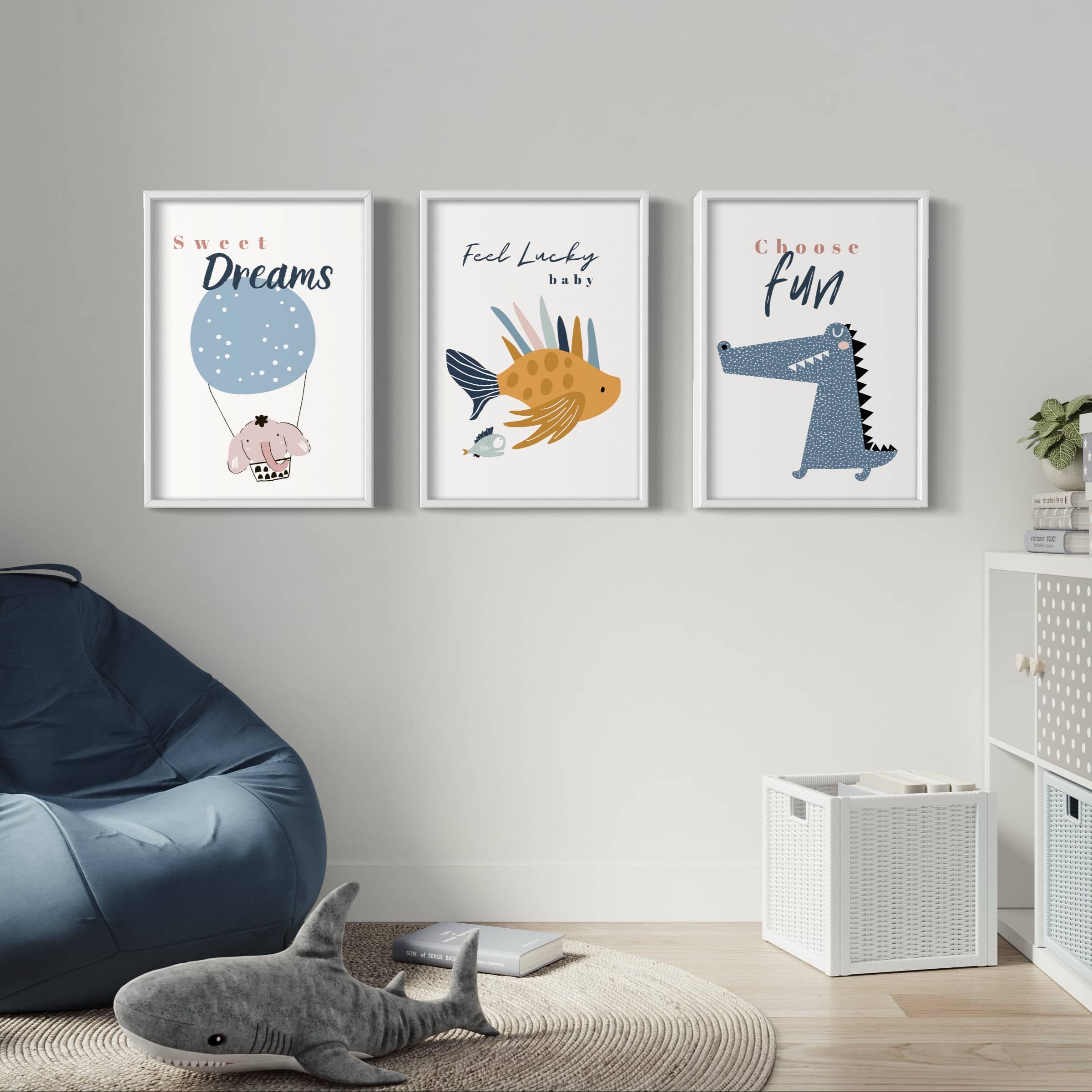 "Love Of Animals" 3'lü Poster Tablo Seti